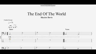 Skeeter Davis  The End Of The World bass tab [upl. by Nimzaj]