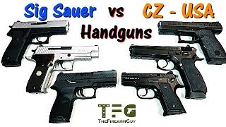 Sig Sauer vs CZ  USA Handgun Showdown  TheFireArmGuy [upl. by Neilla]