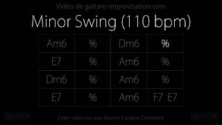 Minor Swing 110 bpm  Backing track electric guitar [upl. by Adnoluy]