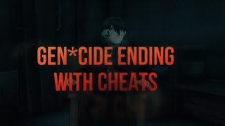 Gencide ending but i use cheats cuz im bad at it Yandere Simulator [upl. by Hareehat]