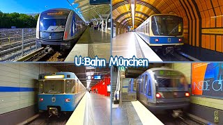 Munich UBahn  All the Lines  MVG  ACC84 [upl. by Beesley]