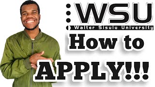 HOW TO APPLY ONLINE AT WSU for 2024  Walter Sisulu University [upl. by Shieh]