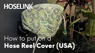 How to put on a Hose Reel Cover  Hoselink USA  Retractable Garden Hose Reel  Optional Accessory [upl. by Peednama]