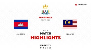 Cambodia vs Malaysia HIGHLIGHTS SEA Games Cambodia 2023  CAM vs MAS ESPORTSTV [upl. by Oniratac]