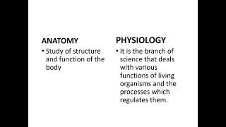 definition of anatomy and physiology [upl. by Arodaeht]