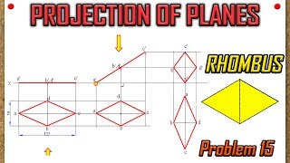 PROJECTION OF PLANESLecture 15Rhombus [upl. by Fem]