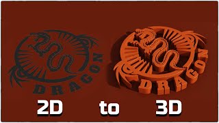 Convert 2D Logo to 3D  Blender 30 tutorial [upl. by Eniamrehs]