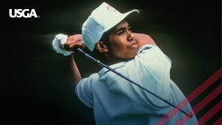 16YearOld Tiger Woods at the 1992 US Junior Amateur Championship [upl. by Breeze62]