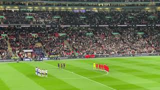 Minute Silence for HM The Queen  Wembley Stadium England v Germany  September 26th 2022 [upl. by Llewej273]