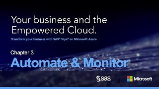 SAS Viya on Microsoft Azure  Demo Part 3 Automate and Monitor [upl. by Aleira765]