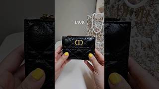 디올 카로 달리아 지갑 Dior Caro Dahlia 블랙 서플 까나쥬 송아지 가죽지갑 DIOR 명품지갑추천 [upl. by Goulet578]