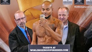 Chris Eubank Jrs Brother  Sebastian Eubank  WEIGH IN amp FACE OFF  Groves vs Eubank Jr Undercard [upl. by Lavinia]