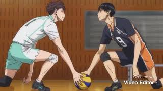 Haikyuu Oikawa and Kageyama fight over a volleyball [upl. by Katusha701]