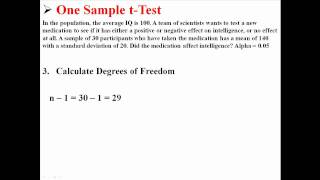 One Sample tTest [upl. by Ettenyar]