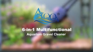 AQQA Aquarium Vacuum Gravel Cleaner Electric Fish amp Turtle Tank Water Changer [upl. by Zirkle615]