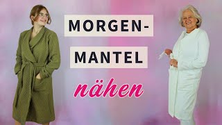 Morgenmantel nähen lernen 😍🧵 – Mit Schalkragen und Bindeband ✂️ Schnittmuster Morgenmantel Yuna [upl. by Stoller]