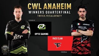 Optic Gaming vs FaZe Clan  CWL Anaheim 2019  Winners Quarterfinal [upl. by Notnef]