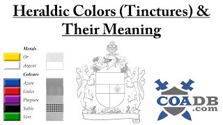 Heraldic Colors Tinctures amp Their Meaning [upl. by Egidio]