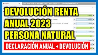 Devolución Renta Anual 2023 SUNAT Presenta así tu declaración y devolución de impuestos FV 709 [upl. by Clint824]