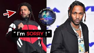 JCole Sends Public Apology to Kendrick Lamar at Dreamville Concert [upl. by Bowen]