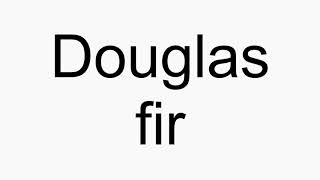 How to pronounce Douglas fir [upl. by Anoniw]