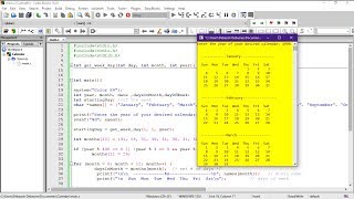 c program to make a calendar  Easiest way  Step by step [upl. by Arvonio722]