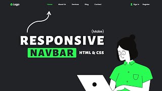 How To Make Responsive Navigation Bar Using Only HTML and CSS  Responsive Navbar Tutorial [upl. by Tiphany]