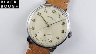 Zenith Sporto steel vintage wristwatch circa 1953 [upl. by Noiztneb]