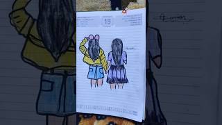 Friendship art art drawing painting shots shortvideo shortsfeed friendship artist artwork [upl. by Wivestad61]