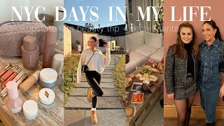 VLOG days in my life in NYC  upstate rare beauty cabin trip secret santa exchangehaul  more [upl. by Derna]