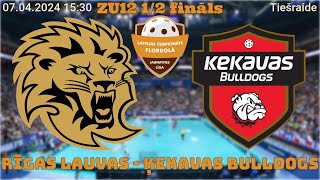 Florbols zēni U12 playoff Ķekavas Bulldogs  Rīgas Lauvas Ķekavā 07042024 [upl. by Iinde]