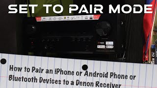 How to pair connect an Iphone or Andriod or other devices to a Denon Receiver [upl. by Leik]