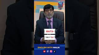 Prefix Meta engwithmalik pronunciation spokenenglish suffix [upl. by Yerfej]