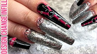 Rock n Roll Nail Art  Revamping The Ice Queen Nails [upl. by Eenafit]