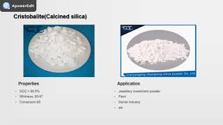 Manufacture cristobalite for jewelry investment powder [upl. by Llerrahs]