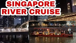 BUMBOAT RIDE AT NIGHT AT SINGAPORE RIVER CRUISE  La Bhel Vlog [upl. by Eneroc]