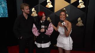 Watch BILLIE EILISH amp FINNEAS OneOnOne Interview  2024 GRAMMYs [upl. by Gabie]