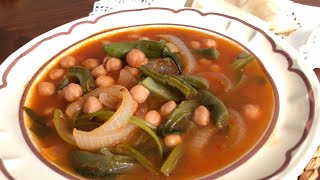 Sopa De Garbanzo Con Nopales Deliciosa Nutritiva [upl. by Ylas]