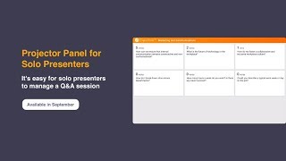 Projector Panel for Solo Presenters  Pigeonhole Live [upl. by Spancake]