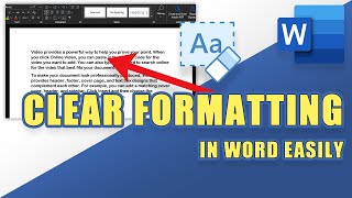 How to CLEAR FORMATTING in Word Quick amp Easy Way [upl. by Hetty90]