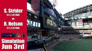 【MLB】Atlanta Braves vs Arizona Diamondbacks｜Jun 3rd Simulation｜MLB The Show 23 [upl. by Jeminah413]