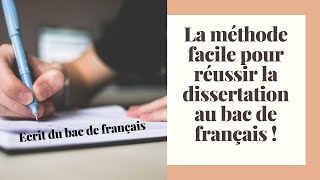 Découvre la méthode facile de la dissertation au bac de français accompagnée dexemples concrets [upl. by Reuven]