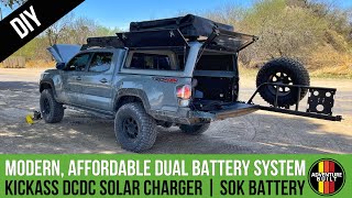 SIMPLE DIY OVERLAND DUAL BATTERY  KICKASS DCDC SOLAR CHARGER AND SOK BATTERY  MODERN  AFFORDABLE [upl. by Elnar]