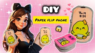 How to make paper cute flip phone📱💫 DIY paper flip phone diy nidaartandcraft papercraft ideas [upl. by Cinda]