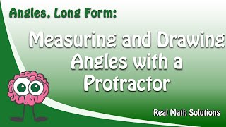 Measuring and Drawing Angles with a Protractor [upl. by Allisurd]