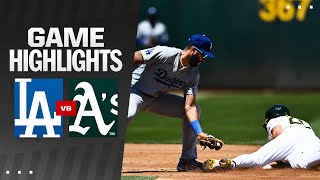 Dodgers vs As Game Highlights 8424  MLB Highlights [upl. by Attenaj502]