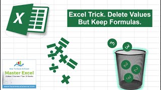 Delete Values But Keep Formulas Reset An Excel Worksheet [upl. by Wachtel645]