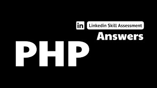 php linkedin assessment answers  theanswershome [upl. by Orravan677]