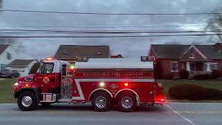 Wagontown fire company tanker 35 responding to a brush fire [upl. by Nich751]