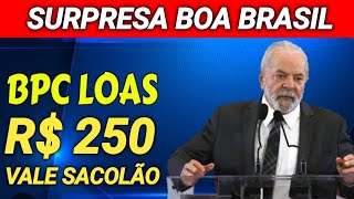 BPC LOAS OUTUBRO  AUMENTO DE R 250 PARA BENEFICIÁRIOS DO BPC AUXÍLIO SACOLÃO [upl. by Hegarty301]